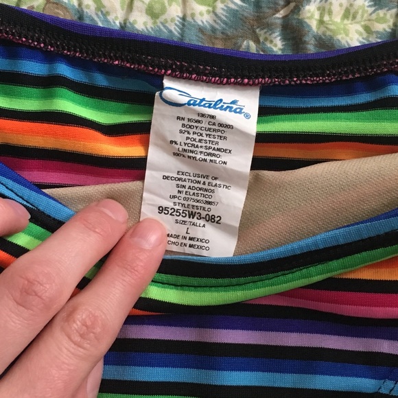 Vintage 90s rainbow striped bikini bottoms - Picture 3 of 3